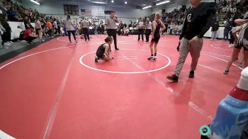 70 lbs Rr Rnd 1 - Brantly Bergmann, Grove Takedown Club vs Alyvia Kvittum, Salina Wrestling Club