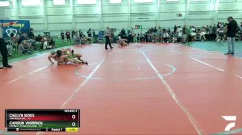 132 lbs Round 3 (8 Team) - Carson Worrick, Combat Athletics Red vs Caelyb Sides, Tar River WC