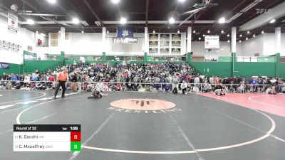 108 lbs Round Of 32 - Krish Gandhi, Horace Mann vs Connor Mccaffrey, Canisteo-greenwood