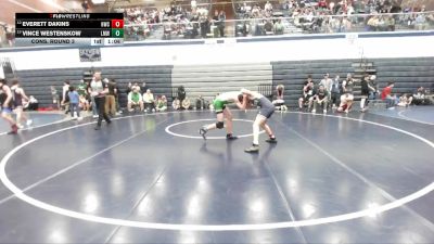 132 lbs Cons. Round 3 - Vince Westenskow, Lil Mavs Wrestling vs Everett Dakins, Hawk Wrestling Club