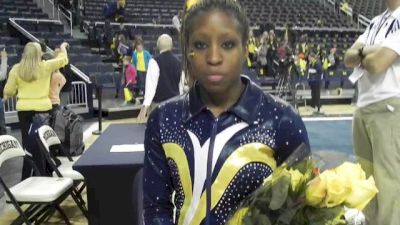 Natalie Beilstein talks on getting the jitters out, a possible fifth year for Michigan, competing bars after being told she would probably never compete bars