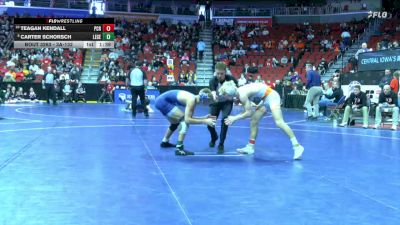 3A-132 lbs Cons. Round 2 - Teagan Kendall, Prairie, Cedar Rapids vs Carter Schorsch, Lewis Central