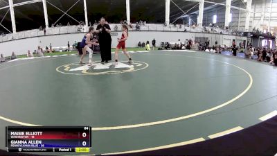 84 lbs Placement Matches (8 Team) - Maisie Elliott, Washington vs Gianna Allen, Pennsylvania Blue