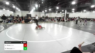 54 lbs Consi Of 4 - Hezekiah Perez, Grant County Elite vs Bo Marquez, Bulldogs Jr Wrestling