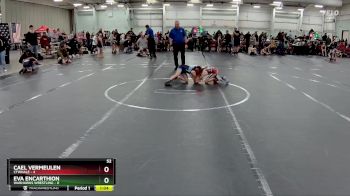 52 lbs Round 5 (8 Team) - Cael Vermeulen, CTWHALE vs Eva Encarthion, Warhawks Wrestling