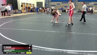 150 lbs Quarterfinal - Kedren Smith, Landon School vs Ty Gnade, Calvert Hall College