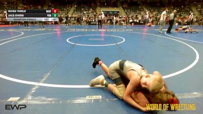 96 lbs Quarterfinal - Nixen Thiele, Mantanano Training Center (MTC) vs Jace Evers, PINnacle