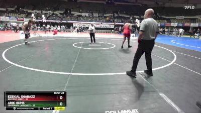 285 lbs Placement (16 Team) - Arik Hums, Centenary University vs Ezekial Shabazz, Belmont Abbey