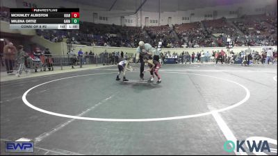 43 lbs Consi Of 8 #2 - McKinley Albiston, Geary vs Milena Ortiz, Garage Dawgs