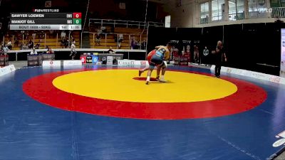 92kg Champ. Round 1 - Sawyer Loewen, Edmonton Wrestling Club vs Manjot Gill, Independent Wrestling Club