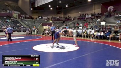 4A 285 lbs 1st Place Match - Zane Tafoya, Central Arkansas Christian vs Camarion Raino, Subiaco Academy