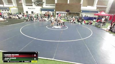 135 lbs Round 2 (4 Team) - Karsen Richins, Utah Black vs Juan Munoz, Stout