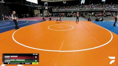 6A 100 lbs Champ. Round 1 - Annie Reeder, Coppell vs Cassandra Medrano, Edinburg