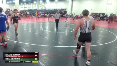 190 lbs Round 6 (16 Team) - Leland Korona, Team Michigan Blue - DEV vs Paul Thompson, Intense Wrestling Club