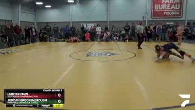 125 lbs Champ. Round 2 - Jordan Brockenbrough, Parry McCluer Middle School vs Hunter Main, Wild Buffalo Wrestling Club