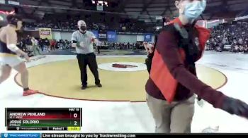 2A 220 lbs Quarterfinal - Andrew Penland, W. F. West vs Josue Solorio, Othello