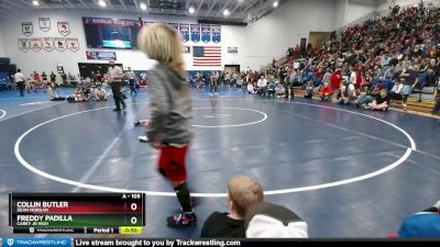 105 lbs Champ. Round 1 - Freddy Padilla, Carey Jr High vs Collin Butler, Dean Morgan