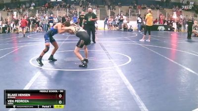 90 lbs Cons. Round 3 - Blake Hensen, Dundee vs Ven Pedroza, NBWC