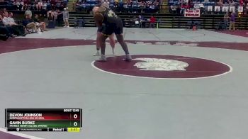 1 - 285 lbs Cons. Semi - Devon Johnson, Northampton High School vs Gavin Burke, Patrick Henry (Glade Spring)