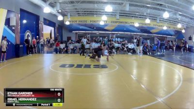 150 White Champ. Round 1 - Israel Hernandez, North Hall vs Ethan Gardner, Wellington Community Hs