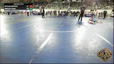 70 lbs Consi Of 8 #2 - Skylar Simpson, All American Wrestling vs Bentley Hans, Lions Wrestling Academy