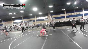 116 lbs Consi Of 8 #1 - Jennifer Cisneros-Flores, Orange Lutheran HS vs Ameerah Colon, Thorobred