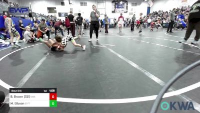 52/55 lbs Semifinal - Bowen Brown (52), Shelton Wrestling Academy vs Myles Wolf Gibson, Standfast