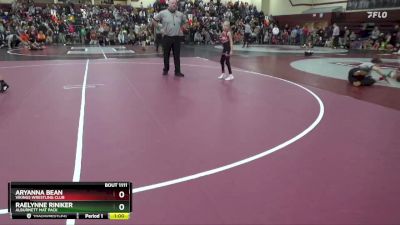 PW-1 lbs Round 1 - Raelynne Riniker, Alburnett Mat Pack vs Aryanna Bean, Vikings Wrestling Club