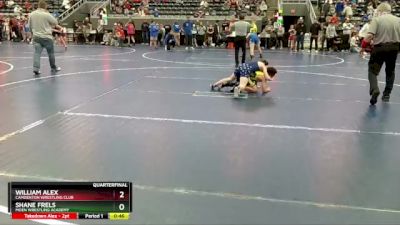 90 lbs Quarterfinal - Shane Frels, Moen Wrestling Academy vs William Alex, Camdenton Wrestling Club