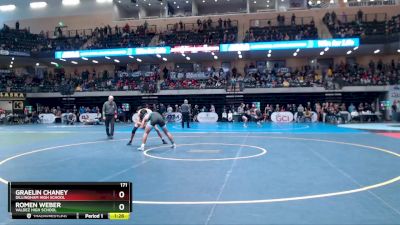 171 lbs Quarterfinal - Graelin Chaney, Dillingham High School vs Romen Weber, Valdez High School