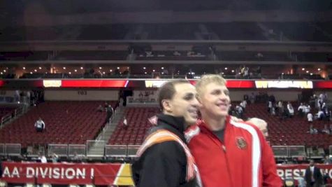 Kyle Dake and Jordan Oliver posing post tournament