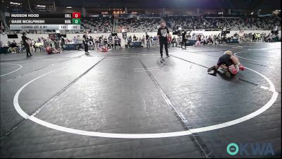 80 lbs Consi Of 8 #1 - Hudson Hood, Collinsville Cardinal Youth Wrestling vs Gage McElfresh, Noble Takedown Club