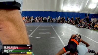 84 lbs Round 1 (6 Team) - Dominik Keomany, Michigan Gold Pitbulls vs Shah Tiggett, Warrior RTC