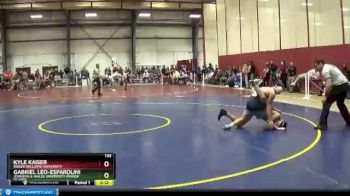 133 lbs Quarterfinal - Kyle Kaiser, Roger Williams University vs Gabriel Leo-Esparolini, Johnson & Wales University (Rhode Island)