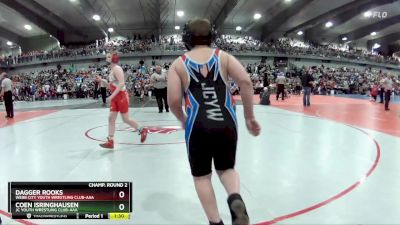 110 lbs Champ. Round 2 - Dagger Rooks, Webb City Youth Wrestling Club-AAA vs Coen Isringhausen, JC Youth Wrestling Club-AAA 