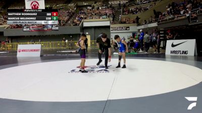 Intermediate Boys - 105 lbs 3rd Place Match - Marcus Melendrez, So Cal Hammers Wrestling vs Matthew Rodriguez, Red Wave Wrestling