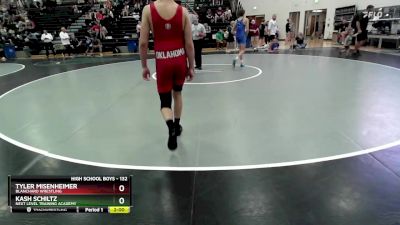 132 lbs Quarterfinal - Tyler Misenheimer, Blanchard Wrestling vs Kash Schiltz, Next Level Training Academy