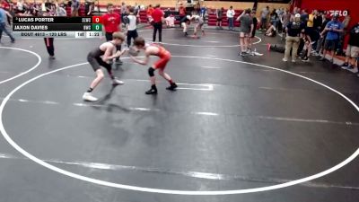 120 lbs Quarters - Jaxon Davies, Bulldog Wrestling Club vs Lucas Porter, Sandpoint Legacy Wrestling Club