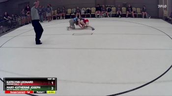 113 lbs Round 2 (8 Team) - Mary-Katherine Joseph, South Dakota Lightning vs Katelynn Leonard, Oregon Girls