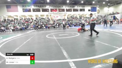 135 lbs Round Of 64 - Aaron Rodgers, Top Dog Wrestling Club vs Mako Limon`, Fortuna