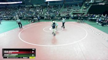 150 lbs Quarterfinal - Wyatt Cooksey, Bloomington South vs Sean Breedlove, Center Grove