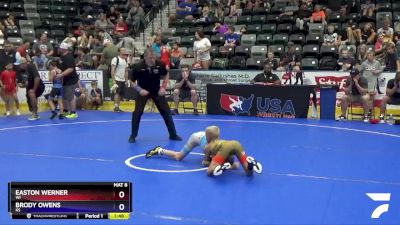 56 lbs Quarterfinal - Easton Werner, WI vs Brody Owens, KS