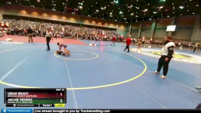 68-75 lbs Round 2 - Uriah Brady, Douglas County Grapplers vs Archie Mendez, Nevada Elite Wrestling