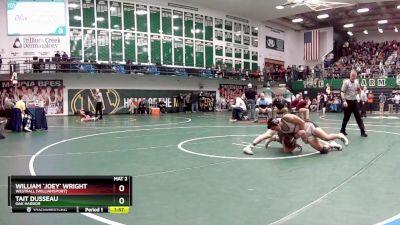 157 lbs Champ. Round 2 - Tait Dusseau, Oak Harbor vs William `Joey` Wright, Westfall (Williamsport)