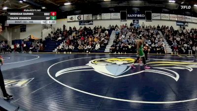 165 lbs Semifinal - Brendan Barnes, Minot State (N.D.) vs Dajun Johnson, Wisconsin-Parkside