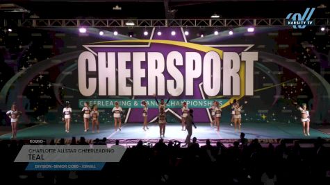 Charlotte Allstar Cheerleading - Teal [2023 L6 Senior Coed - XSmall] 2023 CHEERSPORT National All Star Cheerleading Championship