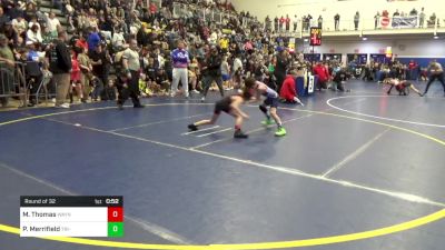 74 lbs Round Of 32 - Maddox Thomas, Waynesburg vs Parker Merrifield, Tri-State Hammers