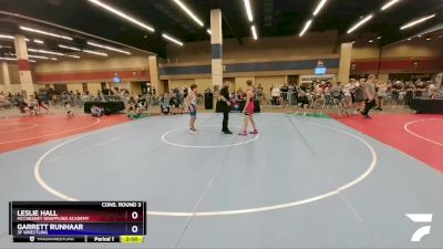 106 lbs Cons. Round 3 - Leslie Hall, McChesney Grappling Academy vs Garrett Runhaar, 3F Wrestling