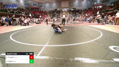 86-92 lbs Quarterfinal - EJ Turner, HURRICANE WRESTLING ACADEMY vs Cael Doan, Berryhill Wrestling Club