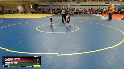 50 lbs Quarterfinals (8 Team) - Marissa Moyer, Waconia vs Aiden Timmer, Adrian